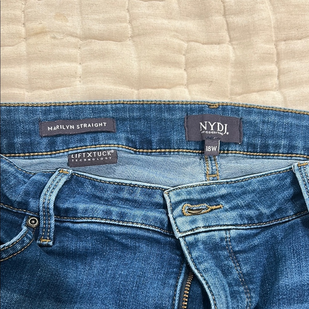 NYDJ Marilyn Straight Denim Jeans - Blue